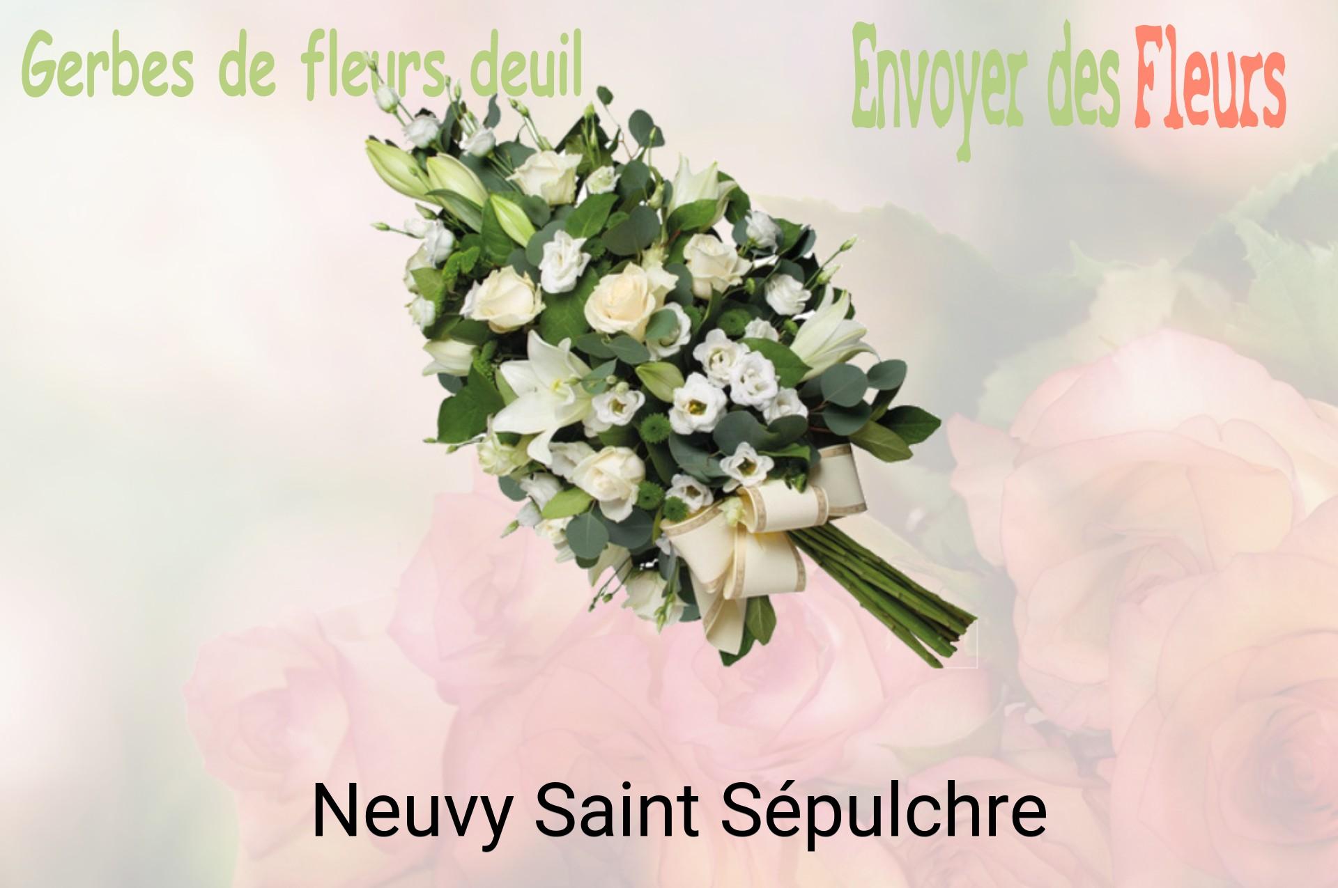 Gerbe de fleurs de deuil livrée à Neuvy-Saint-Sépulchre